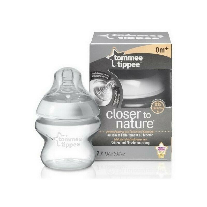 Tommee Tippee Closer to Nature Slow Flow Anti-Colic Baby Bottle - 150ml  (0M+)