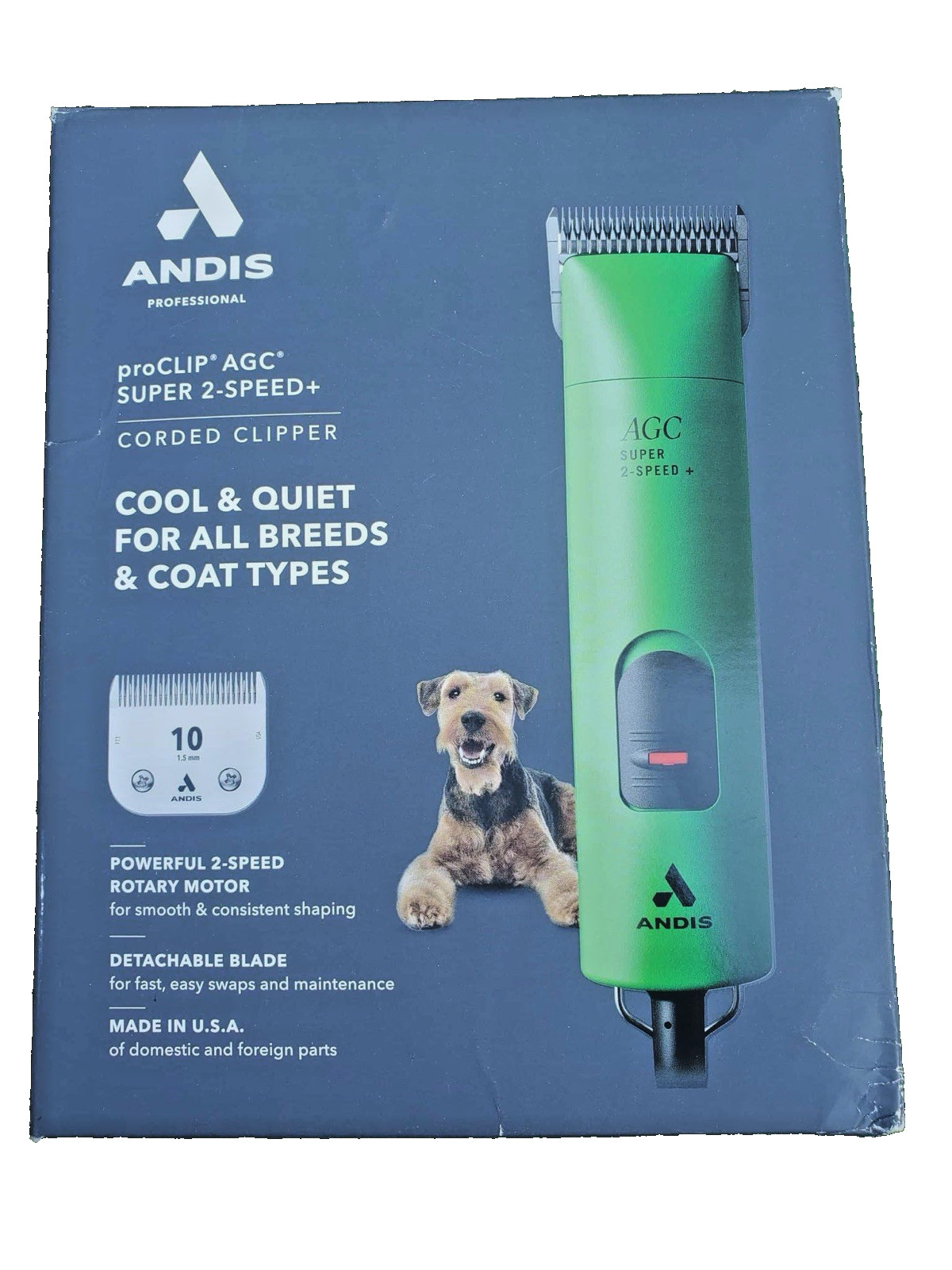 Andis ProClip AGC Super 2-Speed+ Detachable Blade dog clipper