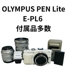 Used OLYMPUS PEN Lite E-PL6 White Double Zoom Kit