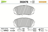 Bremsbelagsatz Scheibenbremse Vorderachse FüR Hyundai I40 CW VF Kona OS KIA