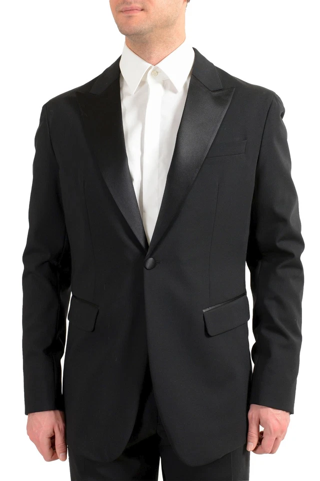 Dsquared2 Men's "MIAMI" Black Wool Tuxedo Blazer US 44 IT 54 - Image 4 of 4