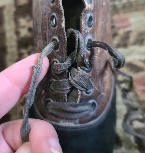 Antike Sorosis viktorianische edwardianische Damen-Schnürstiefel zweifarbig 7" hoch - Bild 20 von 23