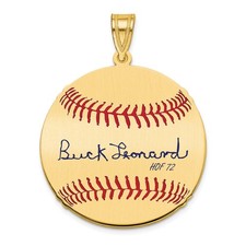 Gold-plating over Sterling Silver Walter BUCK Leonard Hall of Fame Signature Med