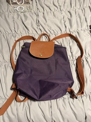 LONGCHAMP Le Pliage Nylon Foldable original Backpack Purple Made in China