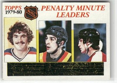 1980-81 Topps #164 1979-80 Penalty Min Mann / Williams / Holmgren 2C7