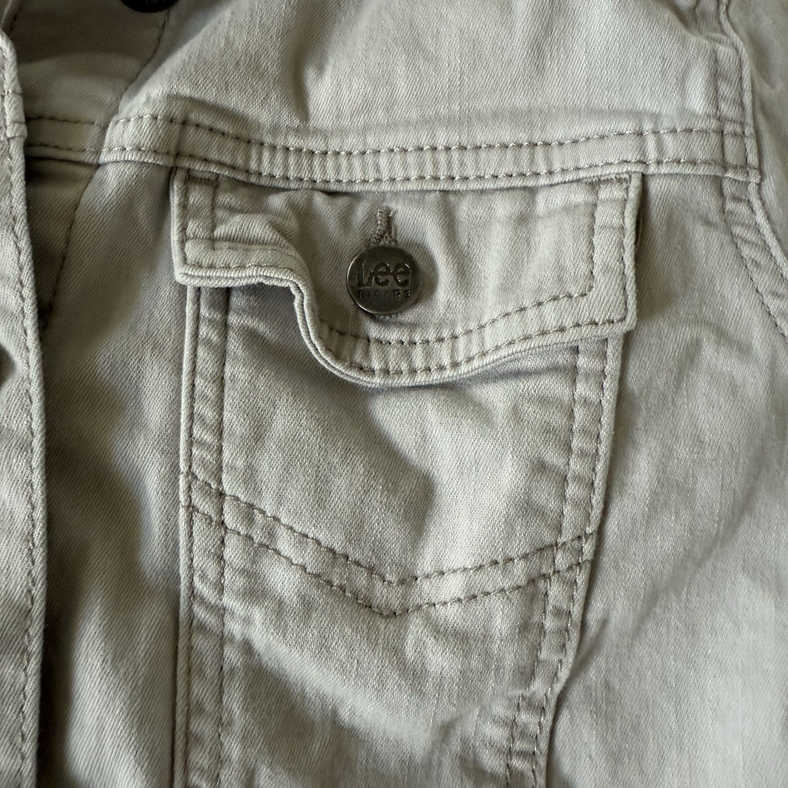 Lee Denim Jacket Gray Size M Button Up thumbnail 4