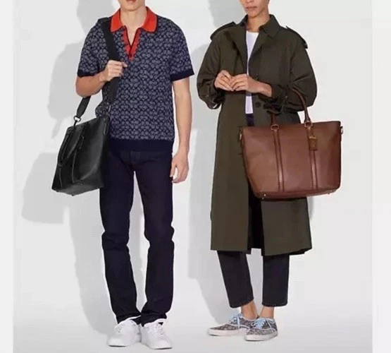 NEW WITH TAGS COACH Metropolitan Tote CARRYALL Glovetanned Leather Saddle BROWN - Image 2 of 2