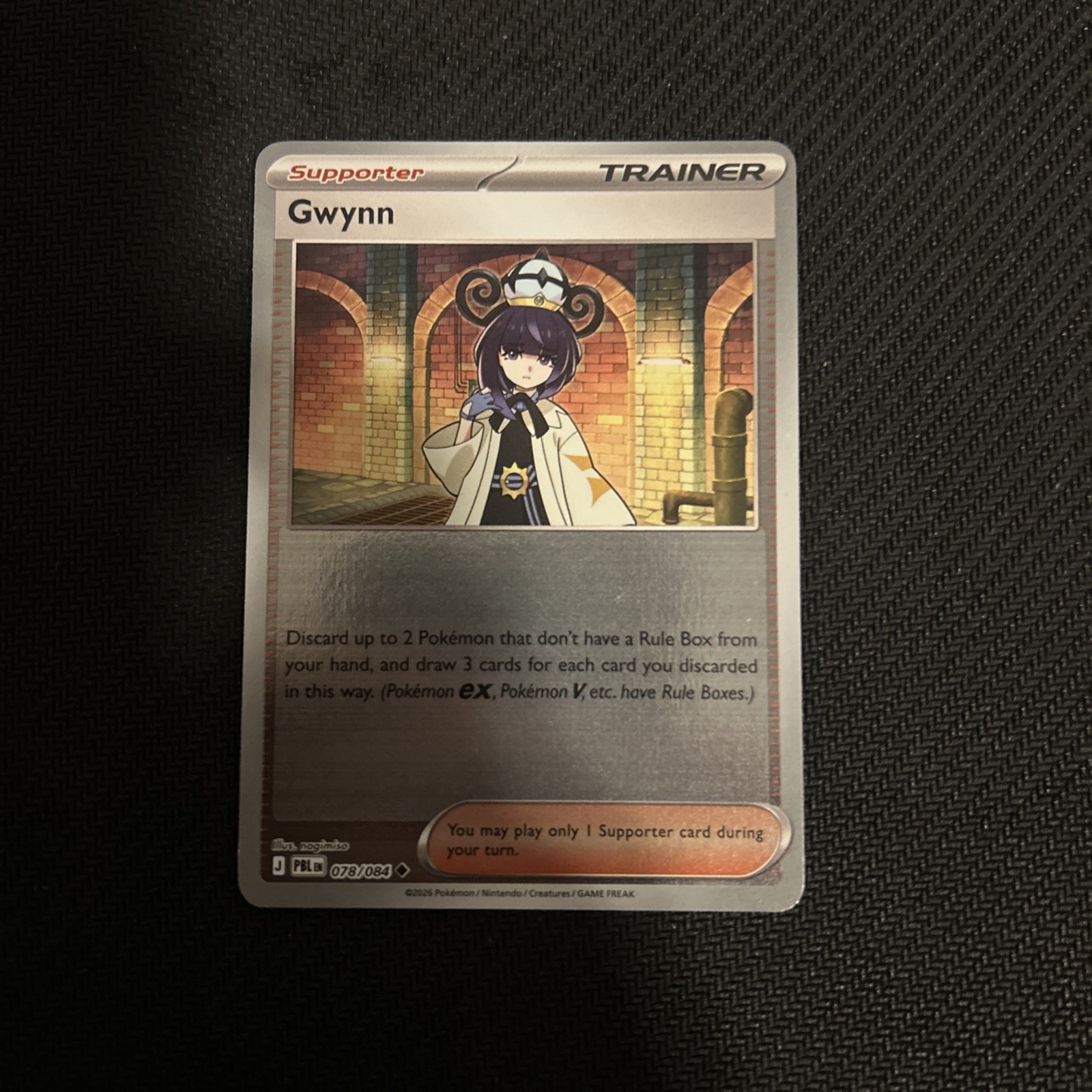 Gwynn 78/84 ME05 Pitch Black Reverse Holo U NM Pokémon — English