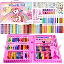 HCHILDHOOD Art Supplies for Girls Arts and Crafts for Kids Age 4-6 6-8 with T...
