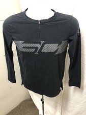 Boy  s Under Armour Heatgear Loose Black Long Sleeve 1/4 Zip T-Shirt Sz M