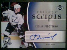 RUSLAN FEDOTENKO  TAMPA BAY LIGHTNING 06/07 AUTHENTIC AUTOGRAPH  SP