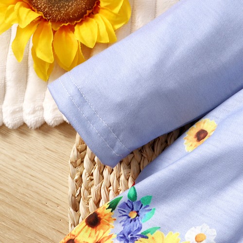 Newborn Kids Baby Girls Long Sleeve Floral Dress Christmas Party Pleated Dresses - Picture 6 of 20