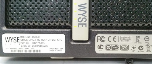Dell Wyse CX0LE C50LE LINUX 1G 1GF/1GR DVI INTL Thin Client 902171-02L - Picture 3 of 6