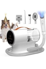 AIRROBO PG100 Pet Grooming Vacuum with 5 Grooming Tools, 12000Pa Suction Power