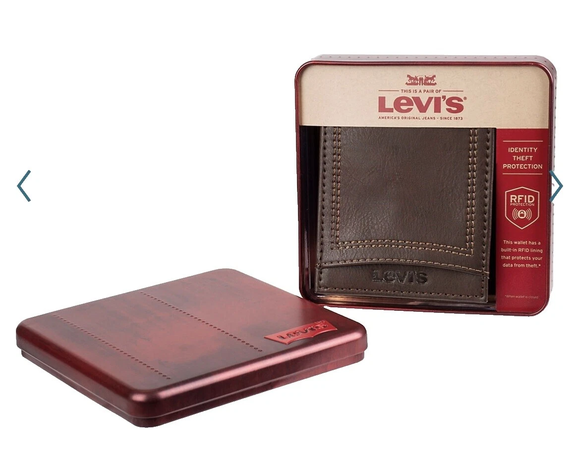 Carteras de cuero sintético Levi's para hombres