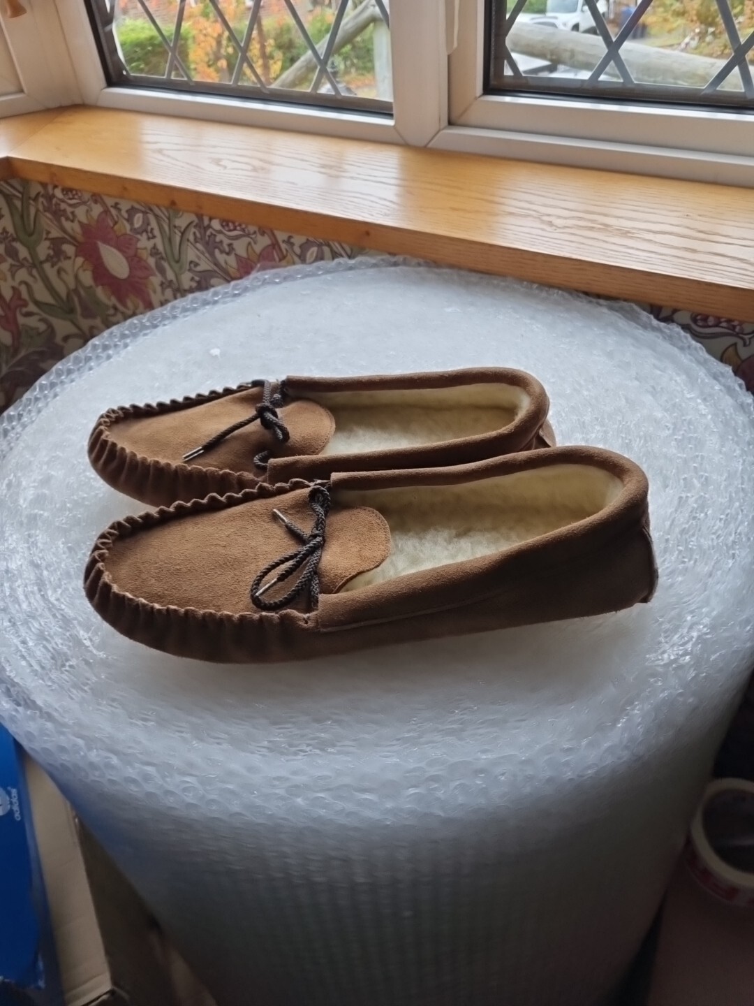 mens moccasin slippers size 11 eBay