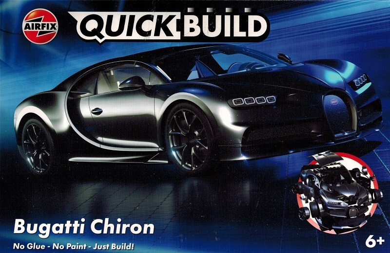 Airfix QuickBuild Bugatti Chiron black schwarz Stecksystem No glue! Just BUILD! - Bild 2