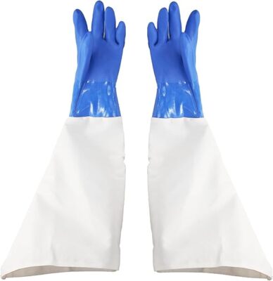 23.6'' Canvas Rubber Sandblasting Sand Blaster Protection Gloves for Sandblast Ca