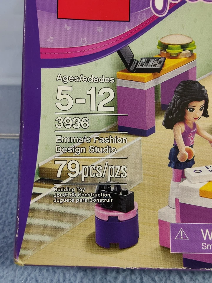 LEGO FRIENDS EMMA'S FASHION DESIGN STUDIO 3936 SET COMPLETO CON CAJA Y MINI FIGURA Foto 2 de 4