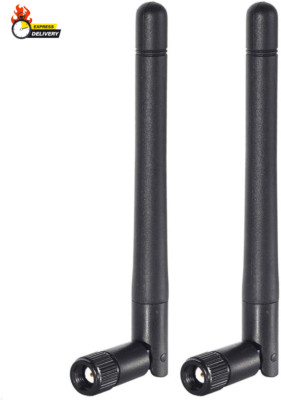 Dual Band Wifi 2.4Ghz 5Ghz 5.8Ghz 3Dbi MIMO RP-SMA Male Antenna (2-Pack) for Wif