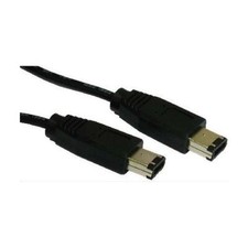 GC987 - 3 Mètres 6 Broches M - 6 Broche M Firewire 400 Câble Noir Câble
