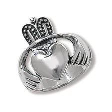 Gents Sterling Silver Claddagh Ring 925 Hallmark