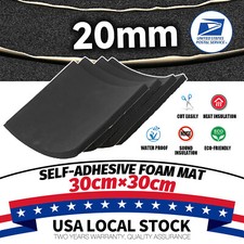 2CM Thickness Adhesive Backed Foam Rubber Sheet Padding Insulation Pad 12"x12"