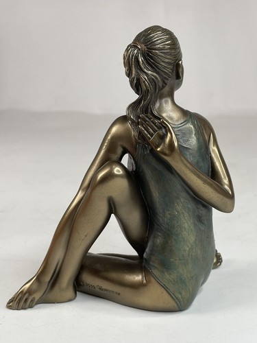 Veronese Figurine Hatha Yoga Pose Cold Cast Bronze 2010 5” Figure Statue - Picture 2 of 5