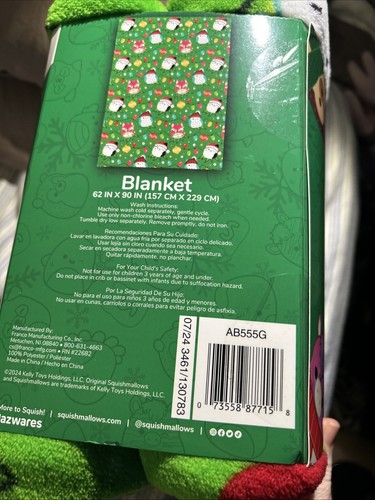 Original Squishmallows Blanket Green Large Squishmallows Christmas Blanket - Picture 10 of 24