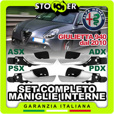 KIT COMPLETO MANIGLIE INTERNE APRI PORTA GIULIETTA ANTERIORI POSTERIORI SATINATE