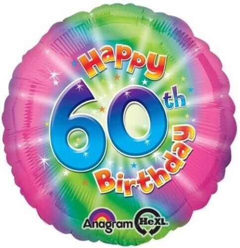 Happy 60th Birthday 18inch Foil Balloon - Picture 1 of 1