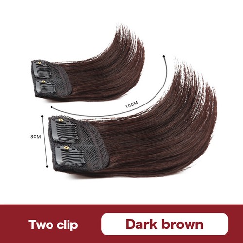 2 PIEZAS Para hombres Franja Frontal Bang 100 % Real Clip Cabello Humano Extensión Cabello Topper - Imagen 7 de 28
