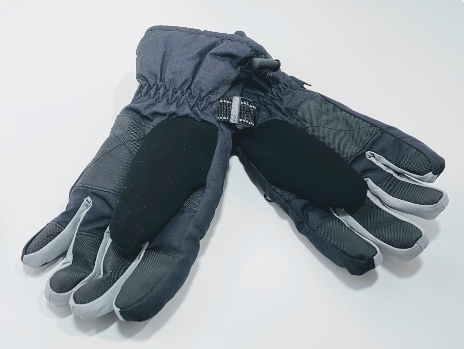 All In Motion Kids Snow Gloves Waterproof Black Ski Gloves, Sizes 4-7 and 8-14