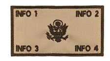 Flak Plate Carrier U.S. Army ID w/Fastener: Custom Embroidery Patch ARMY (V2)