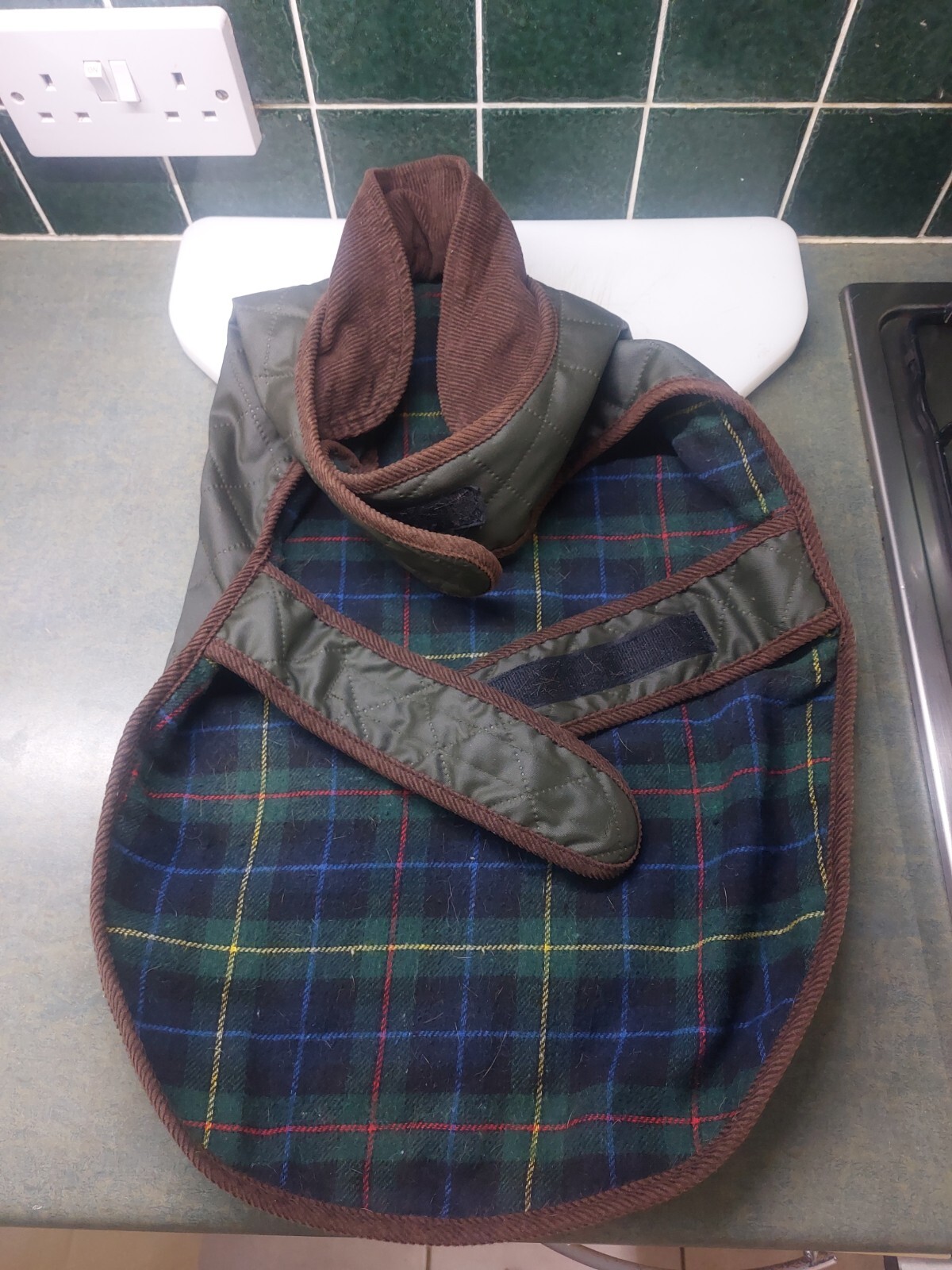 Huntleys quilted wax dog coat MediumLarge. eBay