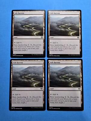 4x Ash Barrens Commander Masters 2023 Mtg Magic Card Colorless Land 419