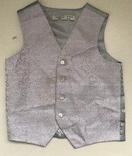 C1389 BHS BOYS LILAC WAISTCOAT AGE 12-18 MONTHS