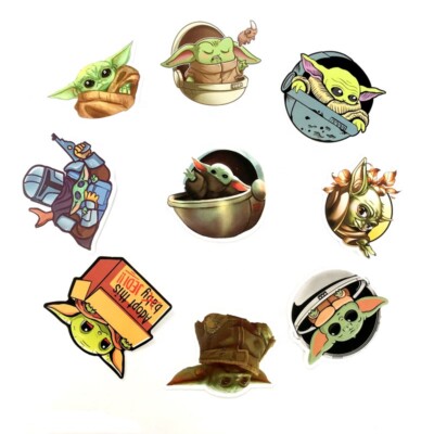 シール・ステッカー Star Wars The Mandalorian Grogu Stickers 50 Pack Grogu Baby Yoda And The Mandalorian Stickers - USA Seller