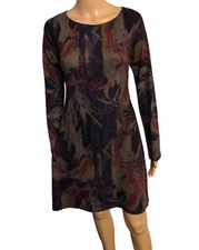 Nally & Millie Sweater Dress Sz M Pullover Lightweight Multicolor Long Slv USA