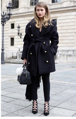 balmain wool coat