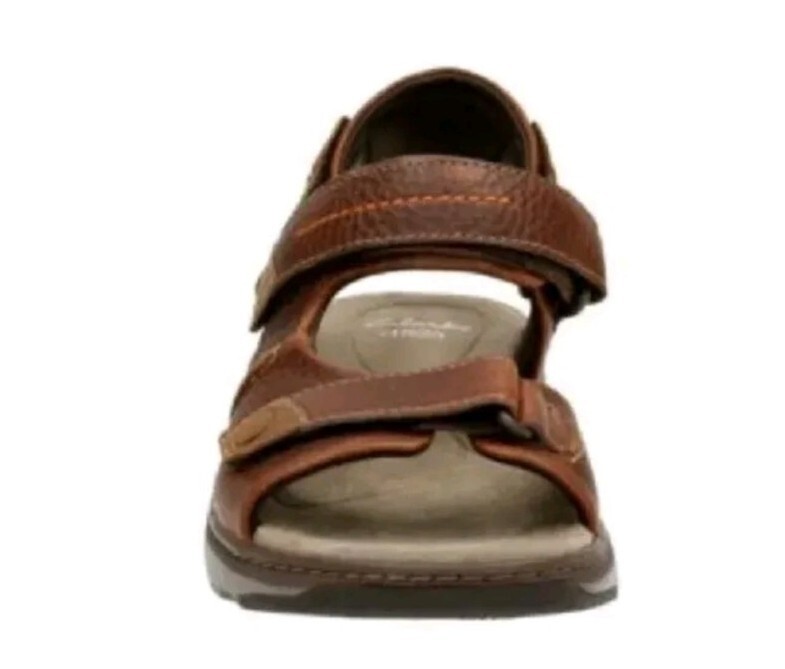 Clarks Raffe Coast Men's Brown Leather Casual Sandals UK G EU 42