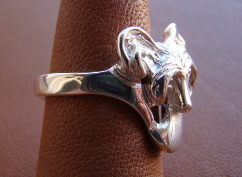 Sterling Silver Chinese Crested Head Study Ring - 第 2/4 張圖片