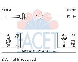 Juego de cables de bujía para Mitsubishi Galant ES 2003 2,4 L L4 SOHC de gas Foto 3 de 4