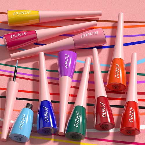 8Color Waterproof Liquid Eyeliner Vibrant Longwear Smudge-Proof Makeup for Women - Picture 12 of 31