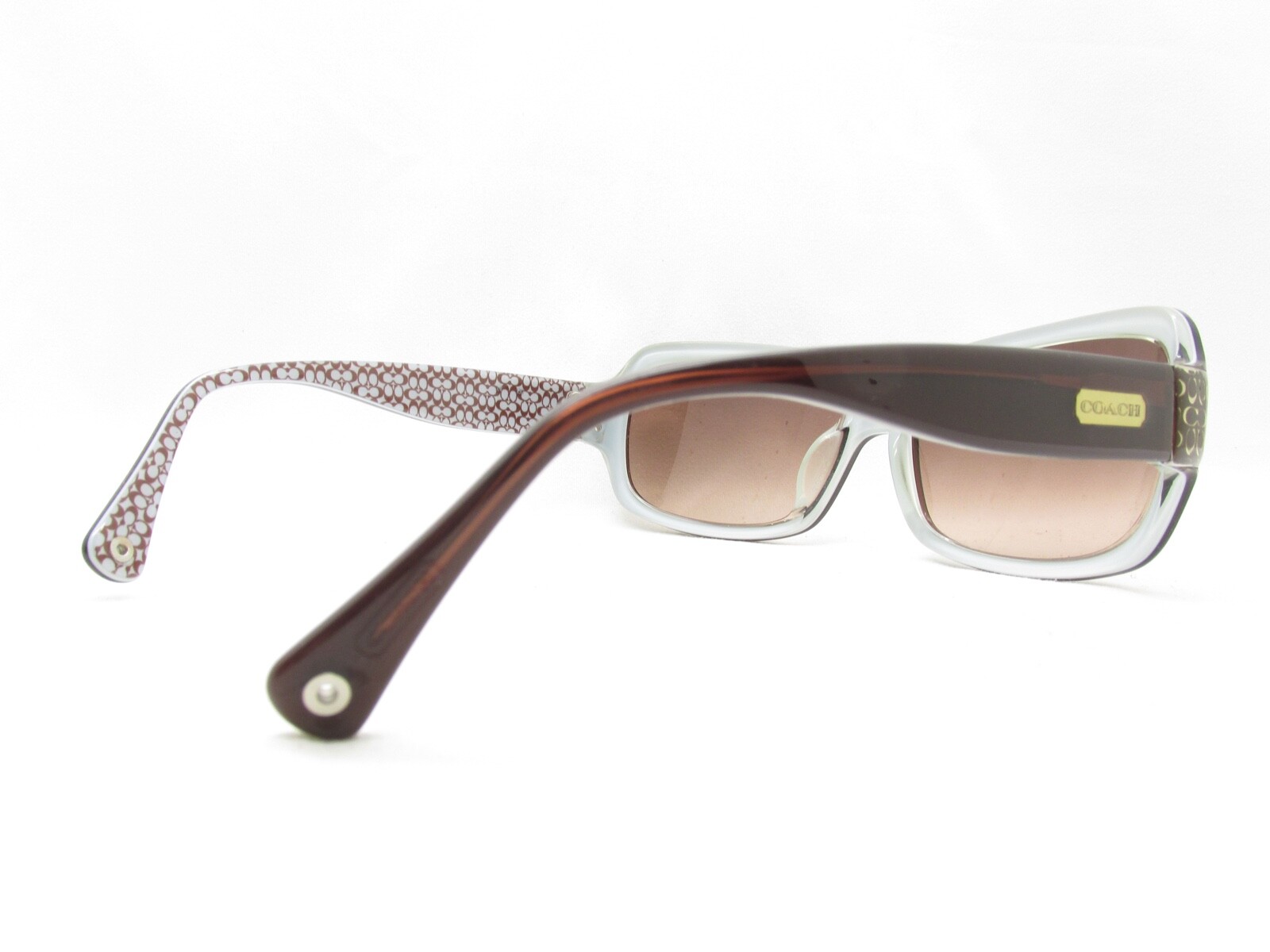 COACH DESIGNER WRAP RECTANGULAR BROWN SUNGLASSES … - image 6