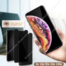 Privacy Screen Protector Tempered Glass Lot For iPhone 15 14 13 12 11 Pro XR 8 7