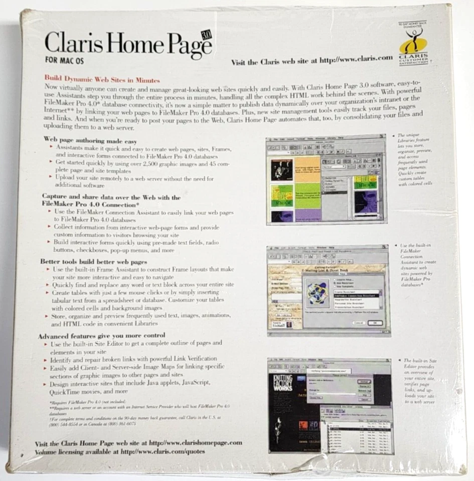 Claris Home Page 3.0 Webdesign Software • Mac OS Version 1996 Vintage RAR - Bild 2 von 4