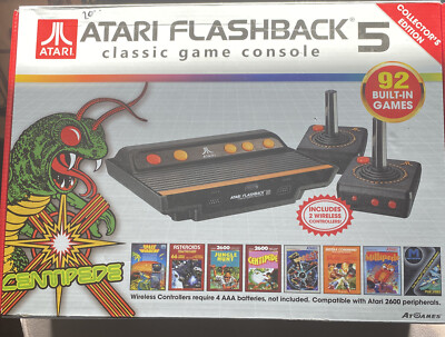 Atari Flashback 5 Classic Video Game Console-Collector's Edition 92 Games-In Box