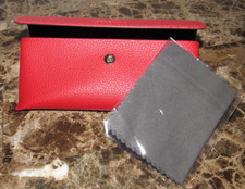 GUESS Red Textured Semi-Hard Case with Soft Cloth New