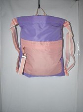 Thirty One Essential Cinch Backpack in Rose Pink  Purple Colorblock NWT